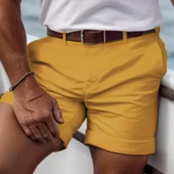 Hot OUKU Men's Pink Shorts Shorts Summer Shorts Casual Shorts Buttons Front Pocket Plain Comfort Breathable Short Casual Daily Holiday Fashion Designer Black White