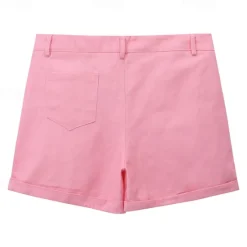 Hot OUKU Men's Pink Shorts Shorts Summer Shorts Casual Shorts Buttons Front Pocket Plain Comfort Breathable Short Casual Daily Holiday Fashion Designer Black White