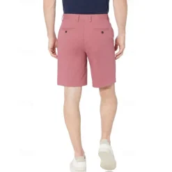 Online OUKU Men's Pink Shorts Summer Shorts Work Shorts Casual Shorts Buttons Pocket Plain Comfort Formal Party Work Fashion Classic Style Pink Khaki