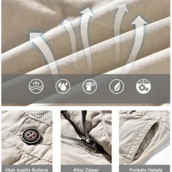 Online OUKU Men's Pink Shorts Summer Shorts Work Shorts Casual Shorts Buttons Pocket Plain Comfort Formal Party Work Fashion Classic Style Pink Khaki