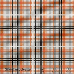 New OUKU Men's Plaid Dress Pants Mid Waist Business Casual Formal Outdoor Dailywear Zipper Pocket Summer Spring Fall 3D Print Orange