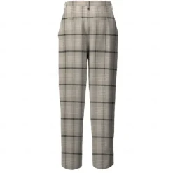 OUKU Men's Plaid Dress Pants Mid Waist Business Casual Formal Dailywear Pocket Summer Spring Fall Beige