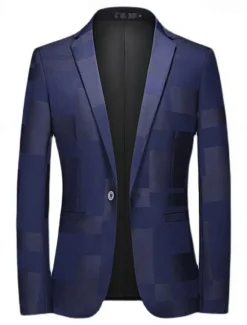 OUKU Men's Plaid Long Sleeve Turndown Vintage Business Work Wear to work Going out Buttons Print