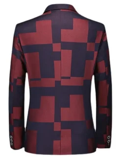 OUKU Men's Plaid Long Sleeve Turndown Vintage Business Work Wear to work Going out Buttons Print