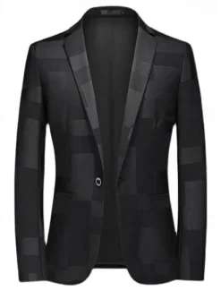 OUKU Men's Plaid Long Sleeve Turndown Vintage Business Work Wear to work Going out Buttons Print