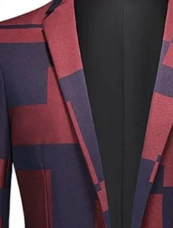 OUKU Men's Plaid Long Sleeve Turndown Vintage Business Work Wear to work Going out Buttons Print