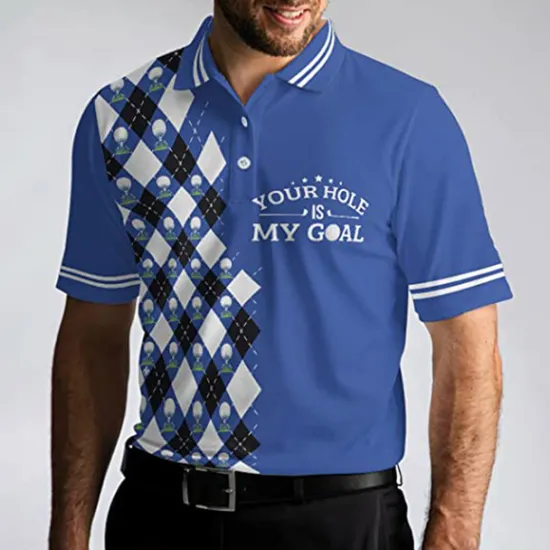 Clearance OUKU Men's Plaid Sports Polo Shirts Golf Shirt Short Sleeve Polo Shirts Collared Shirts Casual Sportswear Vacation Wear Buttons 3D Print Black Royal Blue Blue