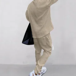 OUKU Men's Plain Basic Sweatshirts Sweatshirt Tracksuit Sweatsuit Long Sleeve Sweatshirt V Neck Streetwear Basic Casual Sports & Outdoor Daily Holiday 2 Piece Fall & Winter