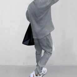 OUKU Men's Plain Basic Sweatshirts Sweatshirt Tracksuit Sweatsuit Long Sleeve Sweatshirt V Neck Streetwear Basic Casual Sports & Outdoor Daily Holiday 2 Piece Fall & Winter
