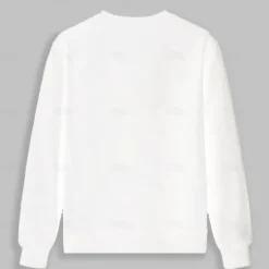 OUKU Men's Plain Sweatshirt Long Sleeve Sweatshirt Crew Neck Basic Athletic non-printing Casual Daily Sports Fall Winter White