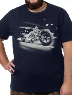 Discount OUKU Men's Plus Size Big Tall T shirt Tee Tee Crewneck Black White Navy Blue Short Sleeves Outdoor Going out Print Graphic Prints Clothing Apparel Cotton Blend Streetwear Stylish Casual