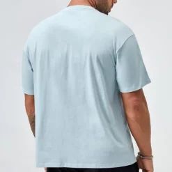 Discount OUKU Men's Plus Size Big Tall T shirt Tee Tee Graphic Tee Crewneck Short Sleeves Outdoor Going out Print Coconut Tree Clothing Apparel Polyester Stylish Casual Tops Blue