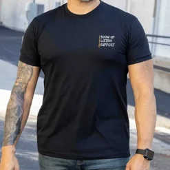 Sale OUKU Men's Plus Size Big Tall T shirt Tee Tee Crewneck Black Dark Blue Short Sleeves Outdoor Going out Sports Tops Print Basic Graphic Letter Clothing Apparel Cotton Blend Streetwear Stylish Casual
