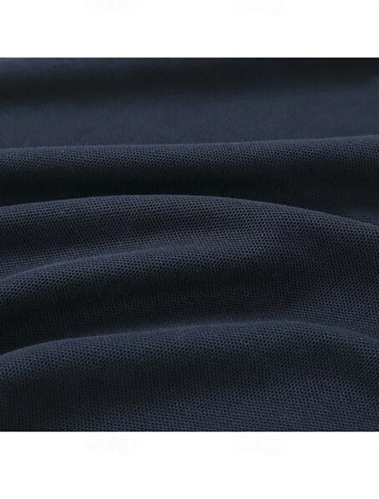 Discount OUKU Men's Polo Casual Sports Turndown Short Sleeve Sports Leisure Plain Button Front Summer Navy + white Navy + Navy Navy + Black Navy + yellow Navy blue + milk green Polo