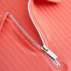 New OUKU Men's Polo Golf Shirt Casual Quarter Zip Long Sleeve Casual Old Money Style Striped Zipper Stripe Spring Fall Spring & Summer Regular Fit Light Pink Light Blue Black White Light Green Wine Polo