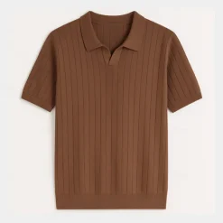 Discount OUKU Men's Polo Knit Polo Sweater Business Casual V Neck Short Sleeve Formal Solid Color Novelty Summer All Seasons Light Blue Light Khaki Black White Army Green Coffee Polo