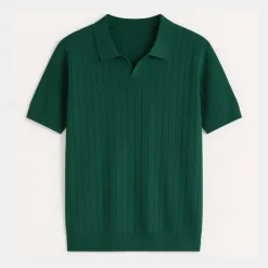Discount OUKU Men's Polo Knit Polo Sweater Business Casual V Neck Short Sleeve Formal Solid Color Novelty Summer All Seasons Light Blue Light Khaki Black White Army Green Coffee Polo