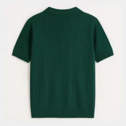 Discount OUKU Men's Polo Knit Polo Sweater Business Casual V Neck Short Sleeve Formal Solid Color Novelty Summer All Seasons Light Blue Light Khaki Black White Army Green Coffee Polo