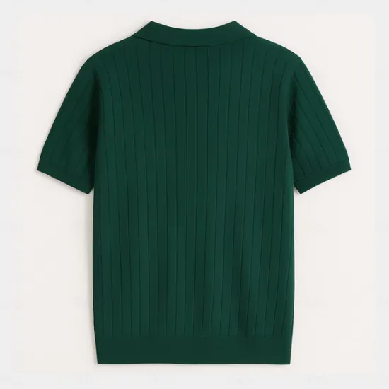 Discount OUKU Men's Polo Knit Polo Sweater Business Casual V Neck Short Sleeve Formal Solid Color Novelty Summer All Seasons Light Blue Light Khaki Black White Army Green Coffee Polo