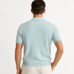 Discount OUKU Men's Polo Knit Polo Sweater Business Casual V Neck Short Sleeve Formal Solid Color Novelty Summer All Seasons Light Blue Light Khaki Black White Army Green Coffee Polo