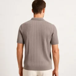 Discount OUKU Men's Polo Knit Polo Sweater Business Casual V Neck Short Sleeve Formal Solid Color Novelty Summer All Seasons Light Blue Light Khaki Black White Army Green Coffee Polo