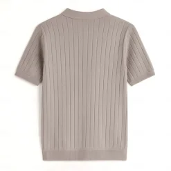 Discount OUKU Men's Polo Knit Polo Sweater Business Casual V Neck Short Sleeve Formal Solid Color Novelty Summer All Seasons Light Blue Light Khaki Black White Army Green Coffee Polo