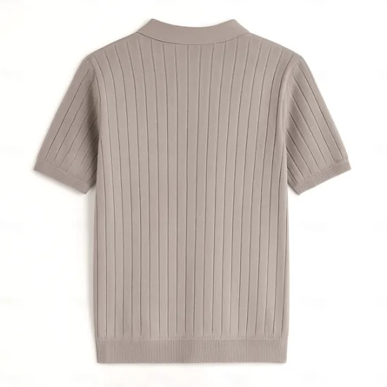 Discount OUKU Men's Polo Knit Polo Sweater Business Casual V Neck Short Sleeve Formal Solid Color Novelty Summer All Seasons Light Blue Light Khaki Black White Army Green Coffee Polo