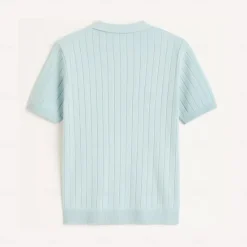 Discount OUKU Men's Polo Knit Polo Sweater Business Casual V Neck Short Sleeve Formal Solid Color Novelty Summer All Seasons Light Blue Light Khaki Black White Army Green Coffee Polo