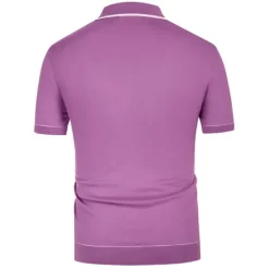 OUKU Men's Polo Knit Polo Sweater Business Casual Lapel Short Sleeve Modern Old Money Style Solid / Plain Color Button Front Summer Dark Navy Green Rose Red Polo