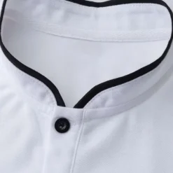 Hot OUKU Men's Polo Shirt Collarless Golf Shirts Casual Holiday Stand Collar Banded Collar Short Sleeve Fashion Basic Plain Button Summer Regular Fit Retro Red Black White Brown Polo Shirt
