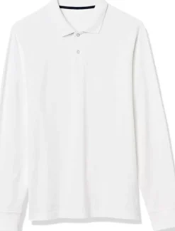 New OUKU Men's Polo Shirt Cotton Polo Shirt Outdoor Casual Polo Collar Long Sleeve Casual Comfortable Solid Color Plain Button Front Button-Down Spring Fall Regular Fit Black White Yellow Pink Navy Blue Blue
