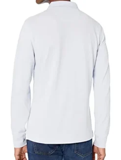 New OUKU Men's Polo Shirt Cotton Polo Shirt Outdoor Casual Polo Collar Long Sleeve Casual Comfortable Solid Color Plain Button Front Button-Down Spring Fall Regular Fit Black White Yellow Pink Navy Blue Blue