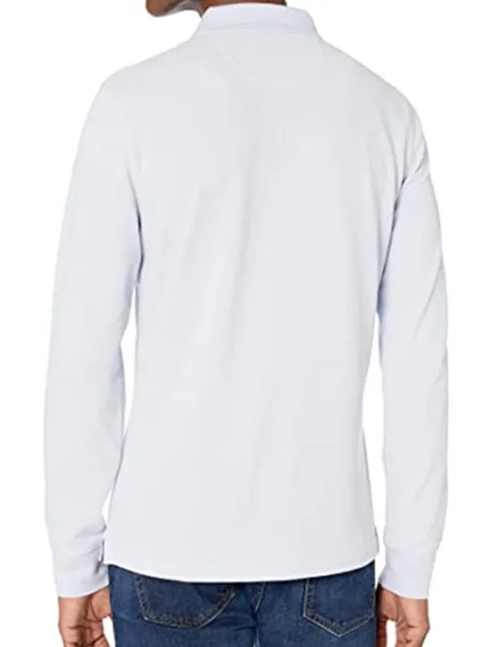 New OUKU Men's Polo Shirt Cotton Polo Shirt Outdoor Casual Polo Collar Long Sleeve Casual Comfortable Solid Color Plain Button Front Button-Down Spring Fall Regular Fit Black White Yellow Pink Navy Blue Blue