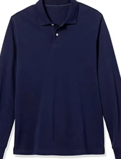 New OUKU Men's Polo Shirt Cotton Polo Shirt Outdoor Casual Polo Collar Long Sleeve Casual Comfortable Solid Color Plain Button Front Button-Down Spring Fall Regular Fit Black White Yellow Pink Navy Blue Blue