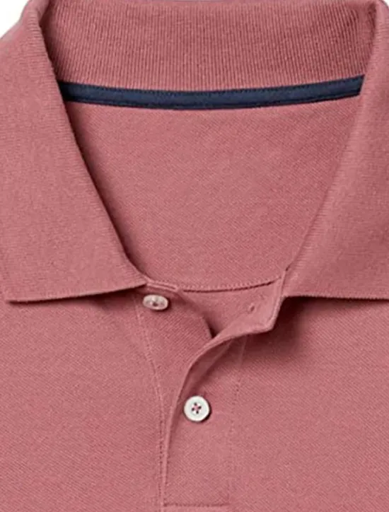 New OUKU Men's Polo Shirt Cotton Polo Shirt Outdoor Casual Polo Collar Long Sleeve Casual Comfortable Solid Color Plain Button Front Button-Down Spring Fall Regular Fit Black White Yellow Pink Navy Blue Blue