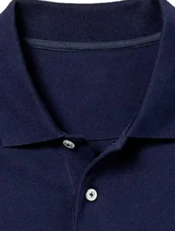 New OUKU Men's Polo Shirt Cotton Polo Shirt Outdoor Casual Polo Collar Long Sleeve Casual Comfortable Solid Color Plain Button Front Button-Down Spring Fall Regular Fit Black White Yellow Pink Navy Blue Blue