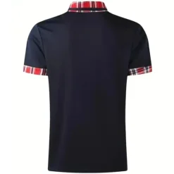 Online OUKU Men's Polo Shirt Golf Shirt Casual Holiday Lapel Quarter Zip Short Sleeve Fashion Basic Plain Quarter Zip Summer Regular Fit Black White Red Dark Navy Green Light Grey Polo Shirt