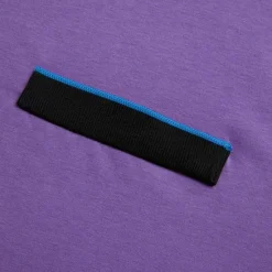 New OUKU Men's Polo Shirt Golf Shirt Casual Holiday Ribbed Polo Collar Classic Short Sleeve Fashion Basic Color Block Patchwork Pocket Summer Regular Fit Purple Grey Polo Shirt