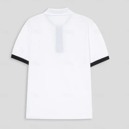 OUKU Men's Polo Shirt Golf Shirt Casual Daily Polo Collar Classic Short Sleeve Casual Soft Polka Dot Dot Button Front Summer Spring Regular Fit Black White Red Navy Blue Orange Light Grey Polo Shirt