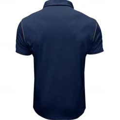 Hot OUKU Men's Polo Shirt Golf Shirt Work Casual Lapel Ribbed Polo Collar Short Sleeve Basic Modern Color Block Patchwork Button Spring & Summer Regular Fit Dark Gray Black White Burgundy Navy Blue Blue Polo