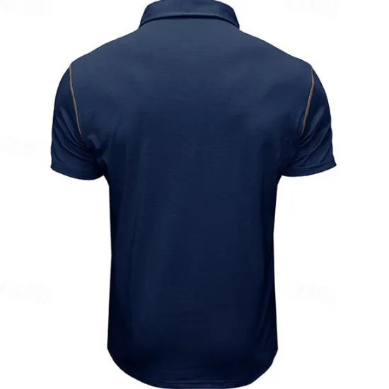Hot OUKU Men's Polo Shirt Golf Shirt Work Casual Lapel Ribbed Polo Collar Short Sleeve Basic Modern Color Block Patchwork Button Spring & Summer Regular Fit Dark Gray Black White Burgundy Navy Blue Blue Polo