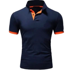 OUKU Men's Polo Shirt Golf Shirt Outdoor Casual Polo Collar Classic Short Sleeve Basic Classic Solid Color Button Front Button-Down Summer Regular Fit Apple Green Lake blue Black / Red Black White Yellow