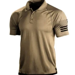 Best OUKU Men's Polo Shirts Golf Shirt Turndown Fashion Casual Comfortable Short Sleeve Black Yellow Blue Green Dark Gray Color Block 3D Print Turndown Vacation Street 3D Button-Down Clothing Clothes Polyester