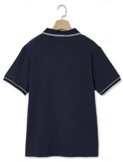Best OUKU Men's Polo Shirts Golf Shirt Holiday Lapel Ribbed Polo Collar Short Sleeve Basic Modern Color Block Patchwork Buttons Spring & Summer Regular Fit Light Blue White Burgundy Navy Blue Gray Polo Shirts