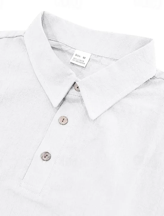 OUKU Men's Polo Shirts Golf Shirt Outdoor Daily Wear Lapel Short Sleeve Fashion Hawaiian Plain 2 Piece Summer Regular Fit Black White Navy Blue Khaki Army Green Light Sky Blue Polo Shirts