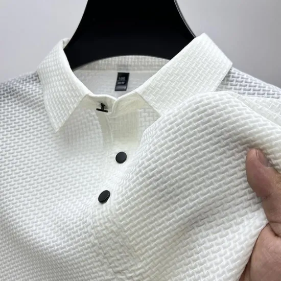 Hot OUKU Men's Polo Shirts Golf Shirt Casual Holiday Classic Short Sleeve Fashion Basic Plain Buttons Summer Regular Fit Navy Black White Yellow Green Dark Blue Polo Shirts