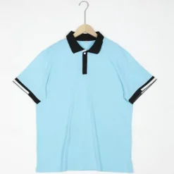 Best OUKU Men's Polo Shirts Sports Polo Shirts Casual Sports Ribbed Polo Collar Short Sleeve Fashion Basic Solid Color Classic Style Summer Regular Fit Black White Light Green Red Light Blue Polo Shirts
