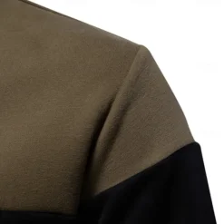 Sale OUKU Men's Polo Sweatshirt Yellow Army Green Red Blue Green Lapel Color Block Casual Daily Sports Casual Spring & Fall Clothing Apparel Hoodies Sweatshirts Long Sleeve