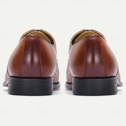 New OUKU Men's Premium Cowhide Oxford Shoes with Woven Leather Design, Classic Lace-Up Style for Formal and Business Occasions