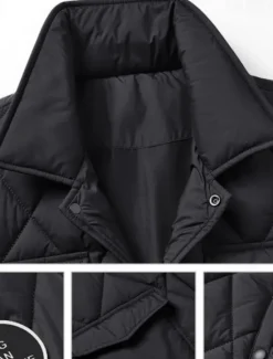 Sale OUKU Men's Puffer Jacket Quilted Jacket Padded Classic Style Polyster Pocket Outdoor Date Casual Daily Regular Fashion Casual Thermal Warm Windproof Winter Plain Black Green Puffer Jacket